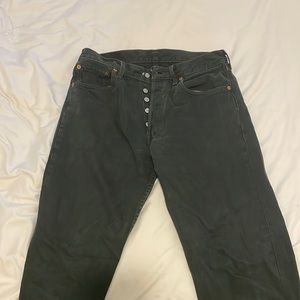 Forest green 501 Levi jeans